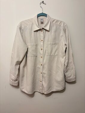 ANKO - Natural Tone Linen-blend Button-Up Shirt
